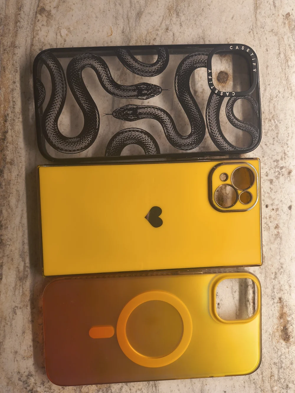 Yellow Magnetic Compatible Phone Case for iPhone - Sleek Protective Cover